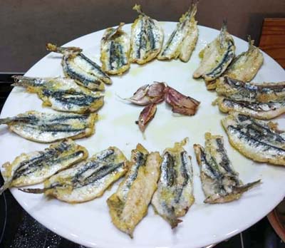 Sardinas rebozadas